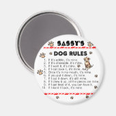 Hunderegeln Magnet (Vorderseite/Rückseite)