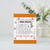 Hunderegeln Postkarte (Stehend Vorderseite)