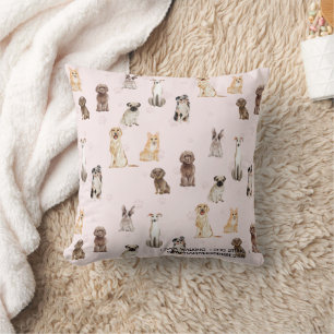 Hunderelterntierrasse Wasserfarbe Hunde Kissen
