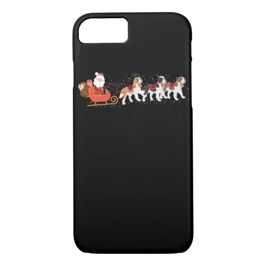 Hunderen-Weihnachten Weihnachtsmanns Bernhardiner Case-Mate iPhone Hülle (Rückseite)