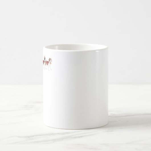 Hunderen-Weihnachten Weihnachtsmanns Bernhardiner Kaffeetasse (Mittel)