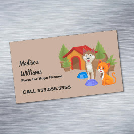 Hunderettung Magnetische Visitenkarte