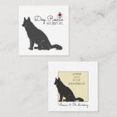 Hunderettung und Adoptionen Quadratische Visitenkarte (Vorne/Hinten)