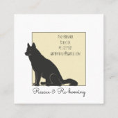 Hunderettung und Adoptionen Quadratische Visitenkarte (Rückseite)
