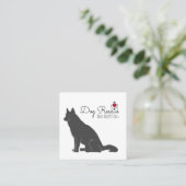 Hunderettung und Adoptionen Quadratische Visitenkarte (Stehend Vorderseite)