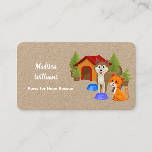 Hunderettung Visitenkarte (Vorderseite)