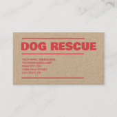 Hunderettung Visitenkarte (Vorderseite)