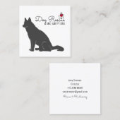 Hunderettungs- und Adoptionen-Square-Visitenkarte Quadratische Visitenkarte (Vorne/Hinten)