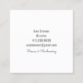 Hunderettungs- und Adoptionen-Square-Visitenkarte Quadratische Visitenkarte (Rückseite)