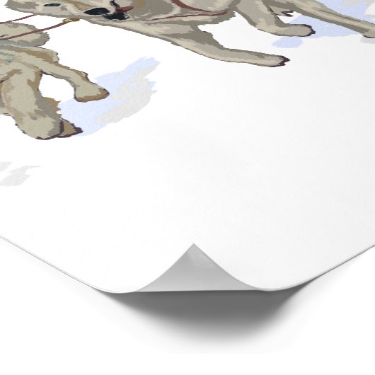 Hunderodelbahn - Curry, Alaska Poster (Ecke)