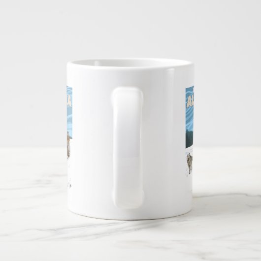 Hunderodelszene - Seward, Alaska Jumbo-Tasse (Rückseite)
