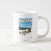 Hunderodelszene - Seward, Alaska Jumbo-Tasse (Rechts)