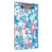 Hunderosa und blaues Tarnungs-Muster Klemmbrett (Rechts)