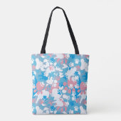 Hunderosa und blaues Tarnungs-Muster Tasche (Rückseite)