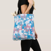 Hunderosa und blaues Tarnungs-Muster Tasche (Von Nahem)