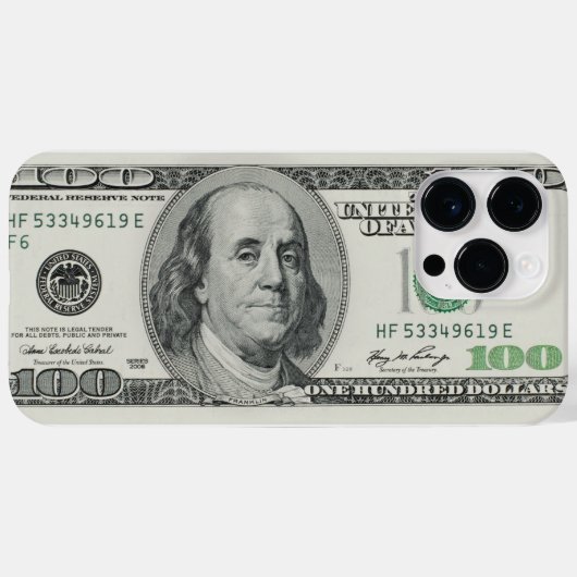 Hundert Dollar Bill Case-Mate iPhone Hülle (Rückseite (Horizontal))