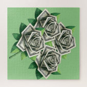 Hundert Dollar Rechnungen Origami Rose Geld Kunst Puzzle (Horizontal)