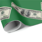 Hundert-Dollar-Schein-Grün-Verpackungspapier Geschenkpapier (Rolleneckpunkt)