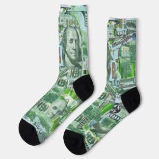 Hundert Dollar-Scheine Socken