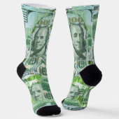 Hundert Dollar-Scheine Socken (Gewinkelt)
