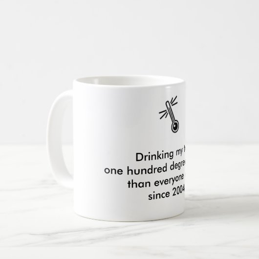 Hundert Grad schütteln sich Tasse (Vorderseite Links)