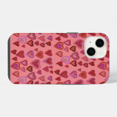Hundert Herzen iPhone Hülle (Rückseite (Horizontal))