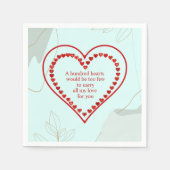 Hundert Herzen, Serviette (Vorderseite)