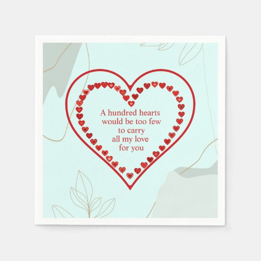 Hundert Herzen, Serviette (Vorderseite)