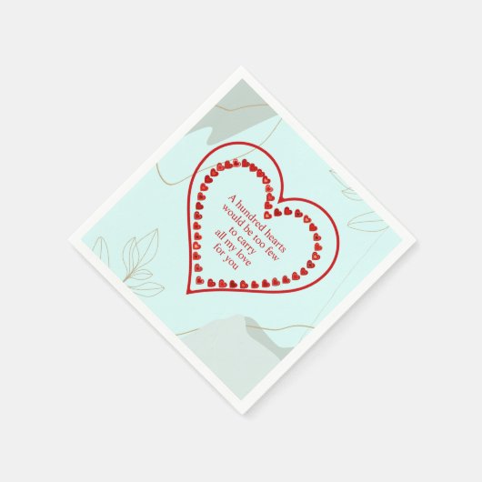 Hundert Herzen, Serviette (Ecke)