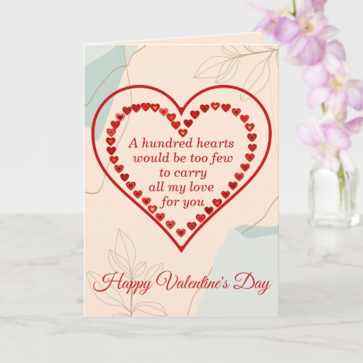 Hundert Herzen, Valentin Karte (Orchidee)