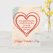 Hundert Herzen, Valentin Karte (Gelbe Blume)