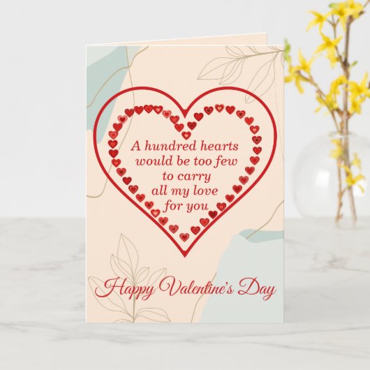 Hundert Herzen, Valentin Karte (Gelbe Blume)