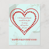 Hundert Herzen, Valentine Postkarte (Vorderseite)