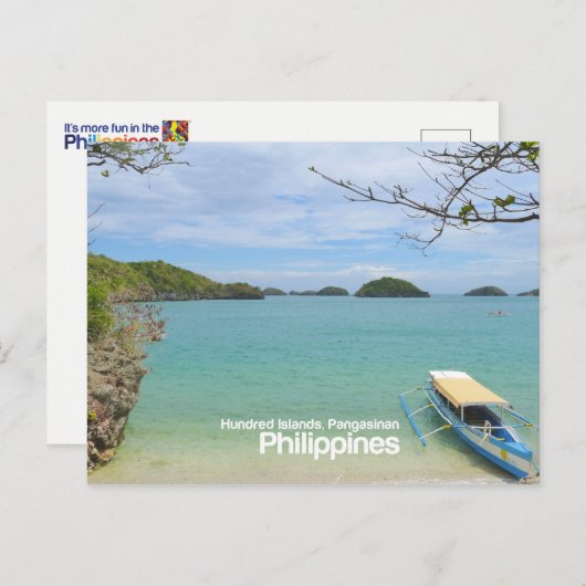 Hundert Inseln, Pangasinan Philippinen Postkarte (Vorne/Hinten)