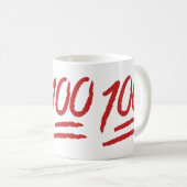 Hundert Punkte des Symbol-Emoji Kaffeetasse (VorderseiteRechts)