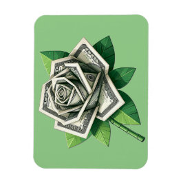 Hundertdollarnoten Origami Rose Art Magnet