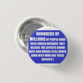 Hunderte Millionen Menschen auf der Welt Button (Vorne & Hinten)