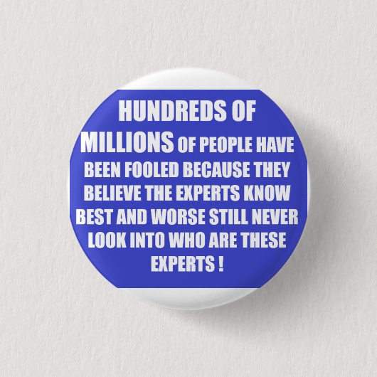 Hunderte Millionen Menschen auf der Welt Button (Vorderseite)