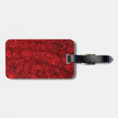 Hunderte schöne Rote Rosen Gepäckanhänger (Rückseite horizontal)