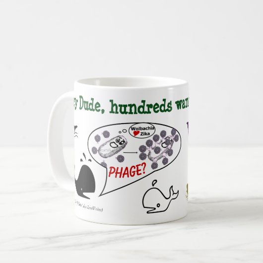 Hunderte signierter Typ von RoseWrites Kaffeetasse (Vorderseite Links)