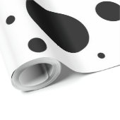 Hunderte von den schwarzen Flecken und von den Geschenkpapier (Rolleneckpunkt)