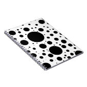 Hunderte von den schwarzen Flecken und von den Notizblock (Rechte Seite)