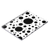 Hunderte von den schwarzen Flecken und von den Notizblock (Linke Seite)