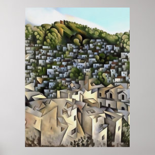 Hunderte von Häusern Kayakoy Fethiye Malerei Poster