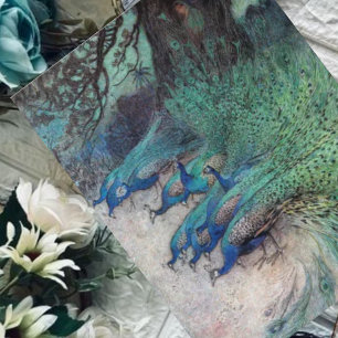 Hunderte von Peacocks Warwick Goble Postkarte