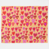 Hundertherzen Fleece Blanket (Vorderseite (Horizontal))