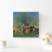 Hundertjahrfeier der Unabhängigkeit von Henri Rous Quadratische Wanduhr (Zuhause)