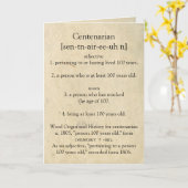 Hundertjähriges Wörterbuch bedeutet Glück im 100. Karte (Gelbe Blume)