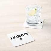 Hundertstel Rechteckiger Pappuntersetzer (Vor Ort)