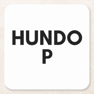 Hundertstel Rechteckiger Pappuntersetzer